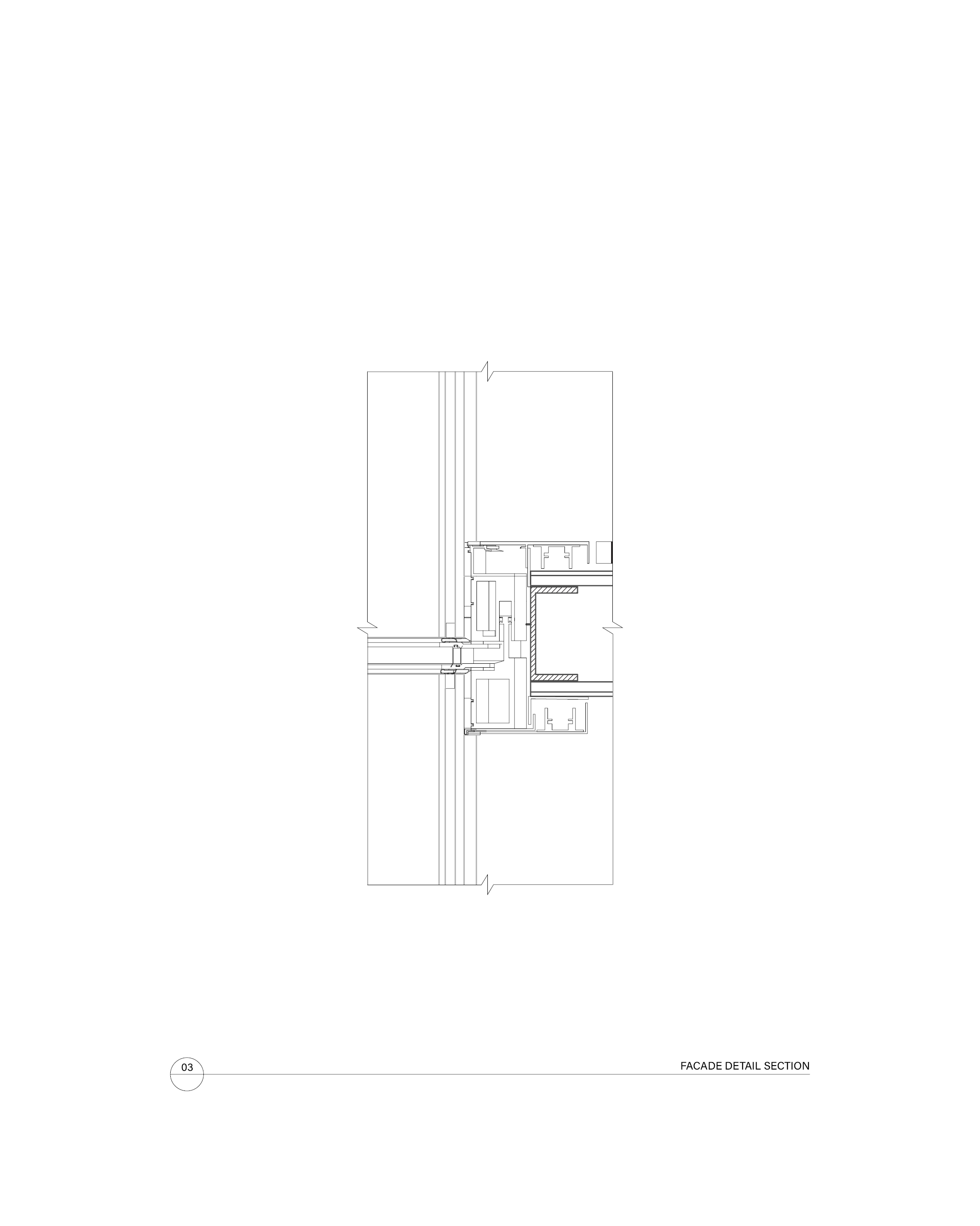 exploded axonometric of interior fit-out stage
