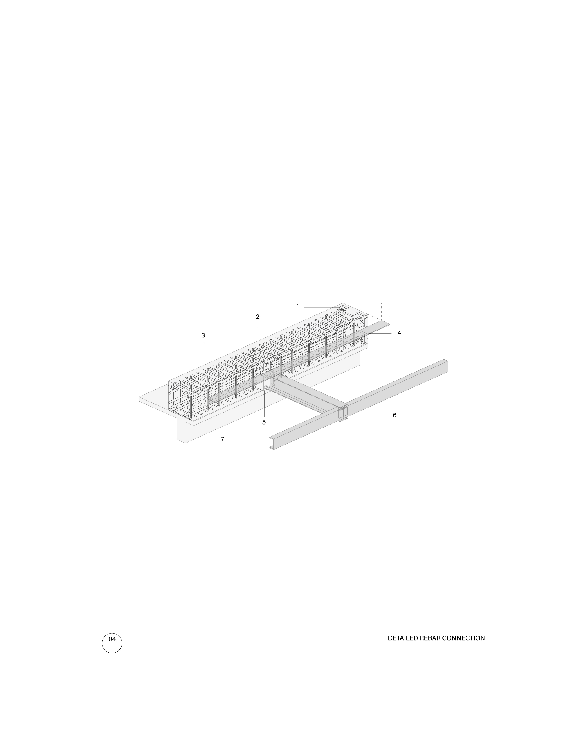 combined extracted floor plan and section of interior finishing stage
