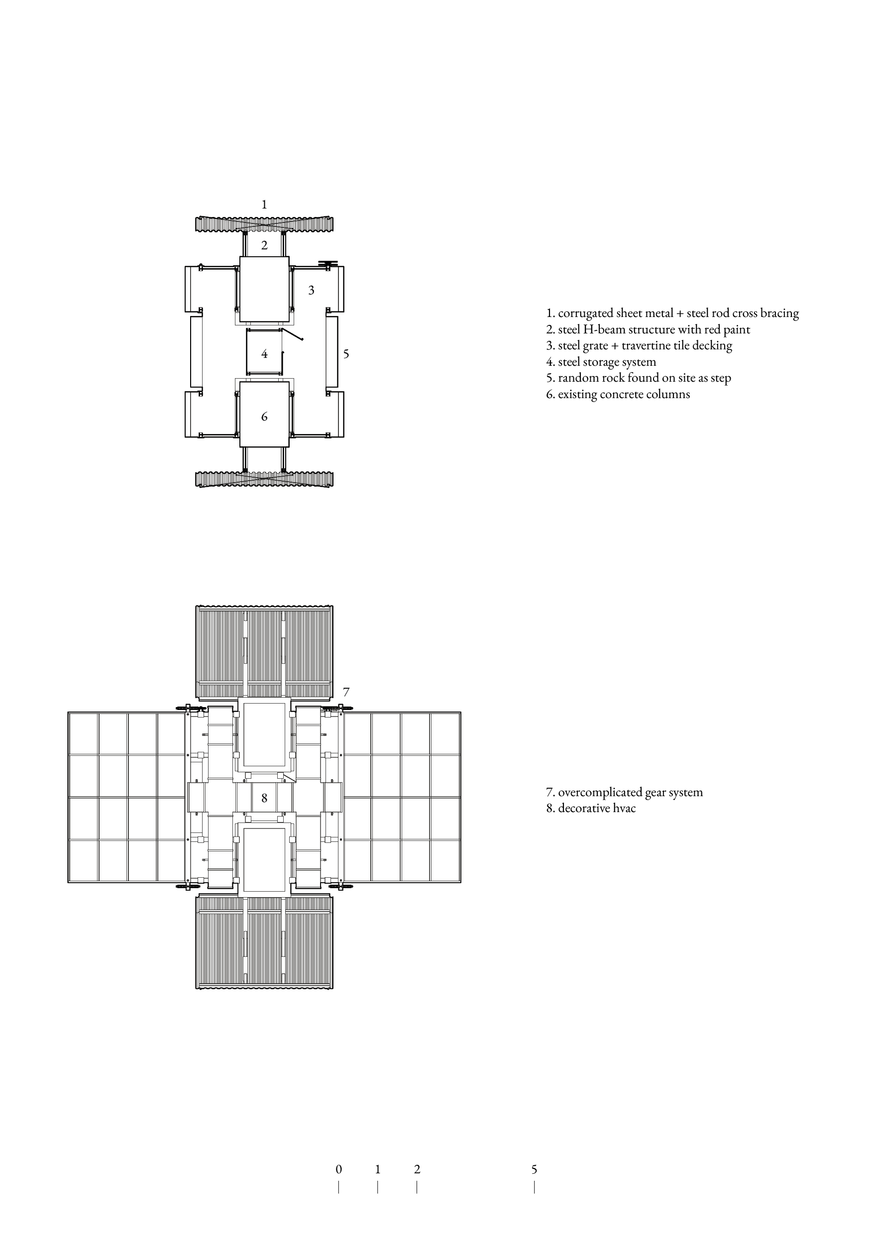 exploded axonometric drawing